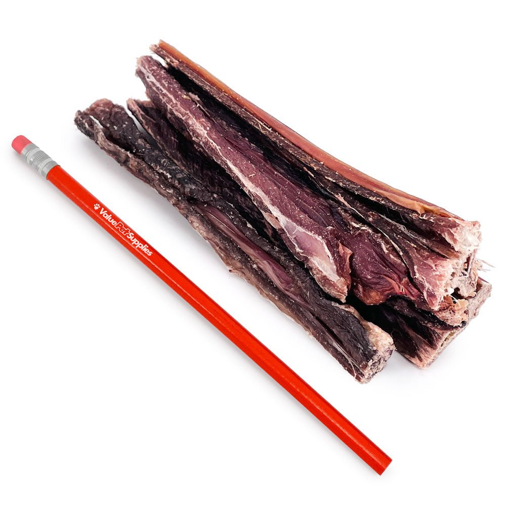 ValueBull Beef Jerky Gullet Sticks Dog Chews, 5-6 Inch, 25 Count