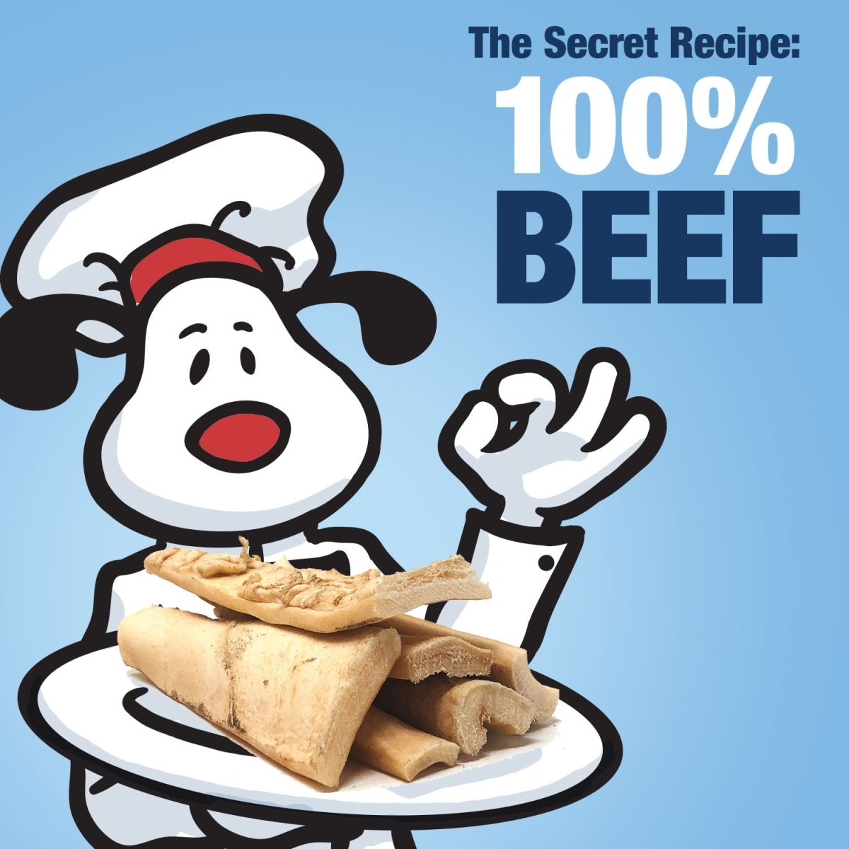 ValueBull Beef Cheek Slice Dog Chews, Thick 9-10 Inch, 20 Count