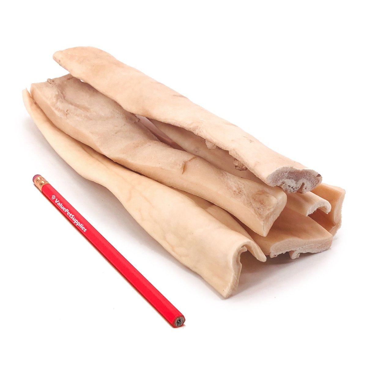 ValueBull Beef Cheek Slice Dog Chews, Thick 9-10 Inch, 10 Count