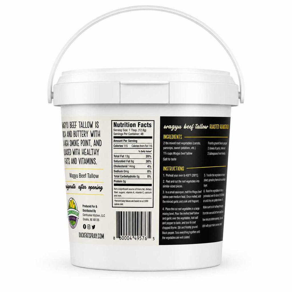 Beef Tallow Tub Bundle | 1.5 lb Wagyu Beef & Beef Tallow | Cornhusker Kitchen