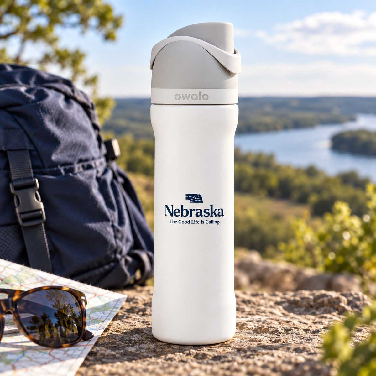 The Good Life is Calling Owala Water Bottle | 24 oz | Nebraska Department of Economic Development