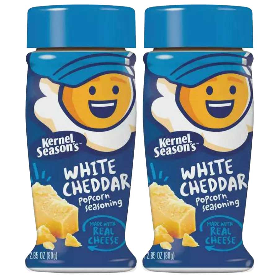 White Cheddar Popcorn Seasoning | Pack of 2 | 2.85 oz | Popcorn County USA | North Loup Valley