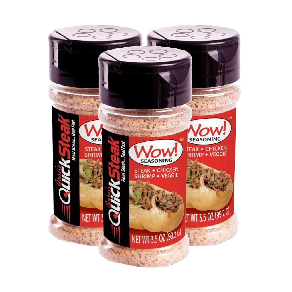 Wow! Seasoning | Pack of 3 | 3.5 oz | Gluten Free | Gary's QuickSteak