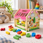 Wooden Counting House with Numbers & Abacus