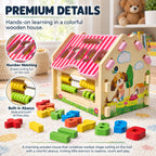 Wooden Counting House with Numbers & Abacus