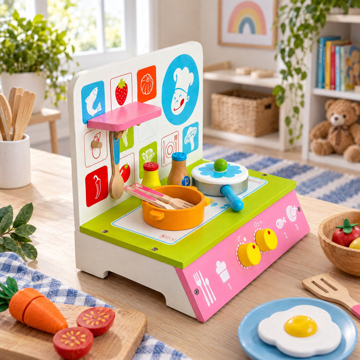 Wooden Kitchen Cooktop Set 12 Inches