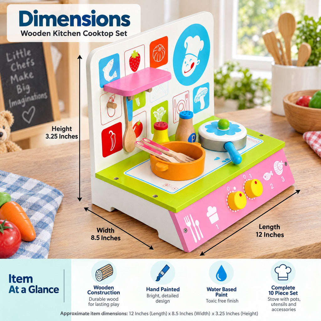 Wooden Kitchen Cooktop Set 12 Inches
