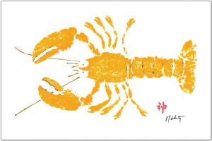 Yellow Lobster Placemat | Handmade placemat