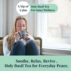 Akshit Holy Basil Tea ( Tulsi Leaf Tea ) ( 75 Tea Bags), Stress Relieving, Made with Pure Dried Holy Basil Tea loose Leaves, Immune Support Tea, Herbal Tea, Caffeine-free, Non-Gmo, Tulsi Energy Tea.